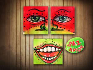 07 conjunto de mini telas