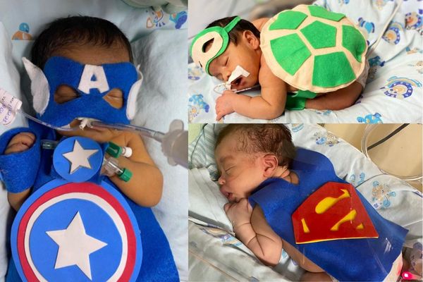 Bebês do Hospital Materno-Infantil de Barcarena fantasiados