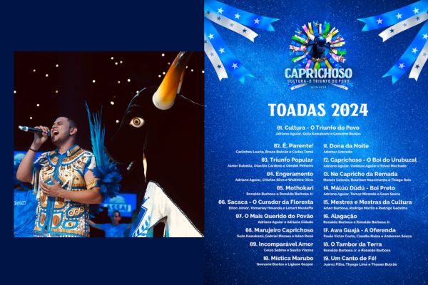 Boi Caprichoso anuncia toadas do álbum 2024 “Cultura, O Triunfo do Povo”