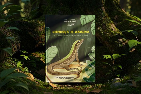 Capa do livro "Conheça o Ameiva: o lagartinho de duas caudas"