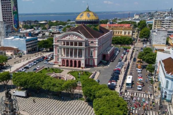 Teatro Amazonas vista aérea